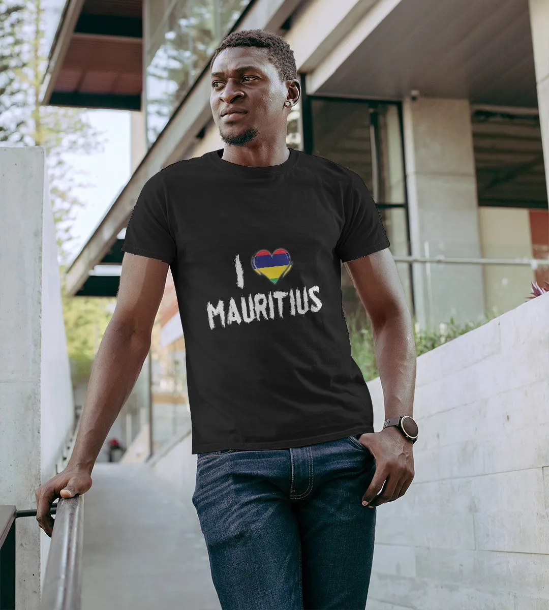 1sttheworld T-Shirt - I Heart Mauritius T-Shirt Black A35