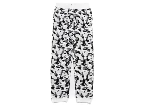 A Bathing Ape ABC Camo Crystal Stone Sweatpants in White/Black