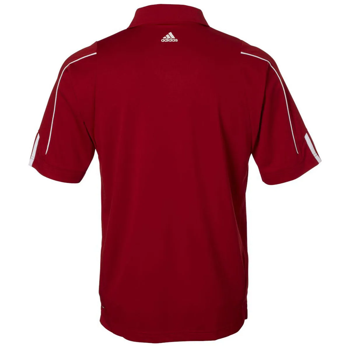 adidas Golf Men's Power Red/White Climalite 3-Stripes Cuff Sport Shirt