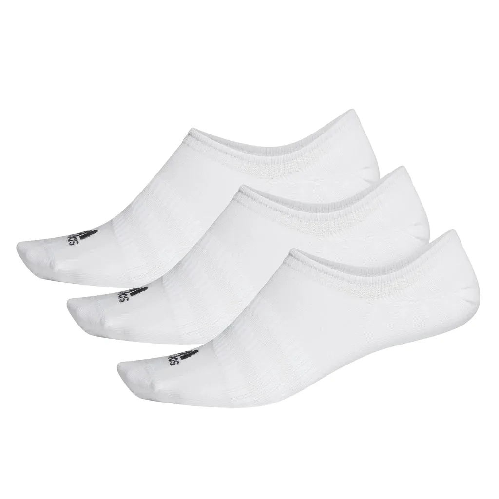 ADIDAS NO-SHOW INVISIBLE WHITE SOCKS (3 PAIRS)