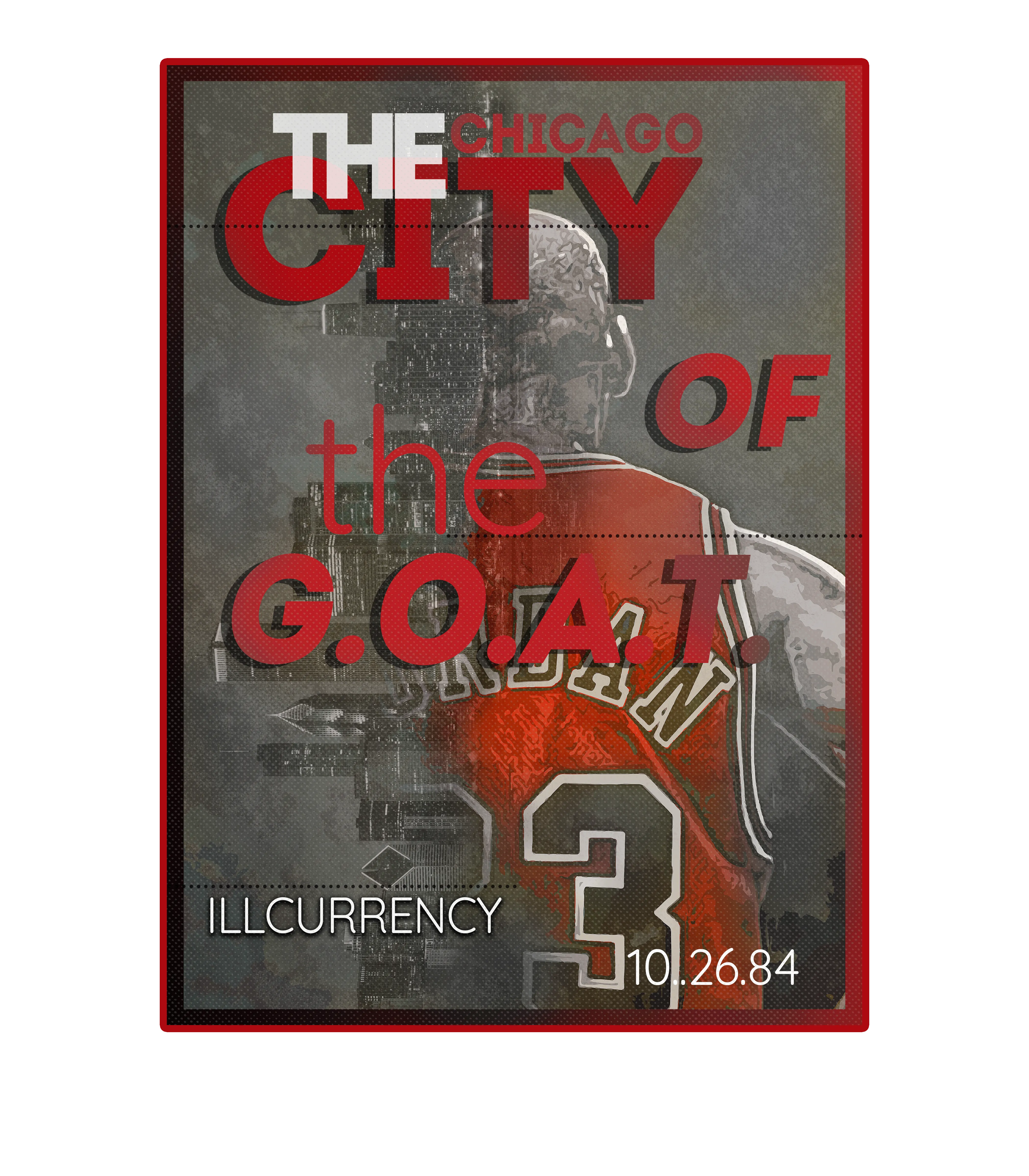 Air Jordan 4 "Red Cement" Black T-Shirt (CITY OF THE GOAT)