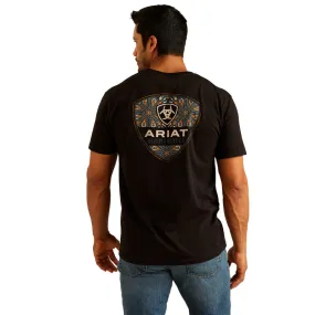 'Ariat' Men's Ariat 'Paisley Shield' T-Shirt - Black