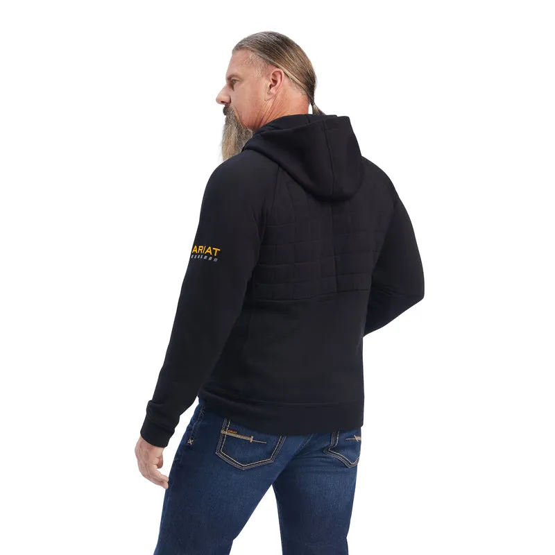 'Ariat' Men's Rebar Regulator Full Zip Hoodie - Black