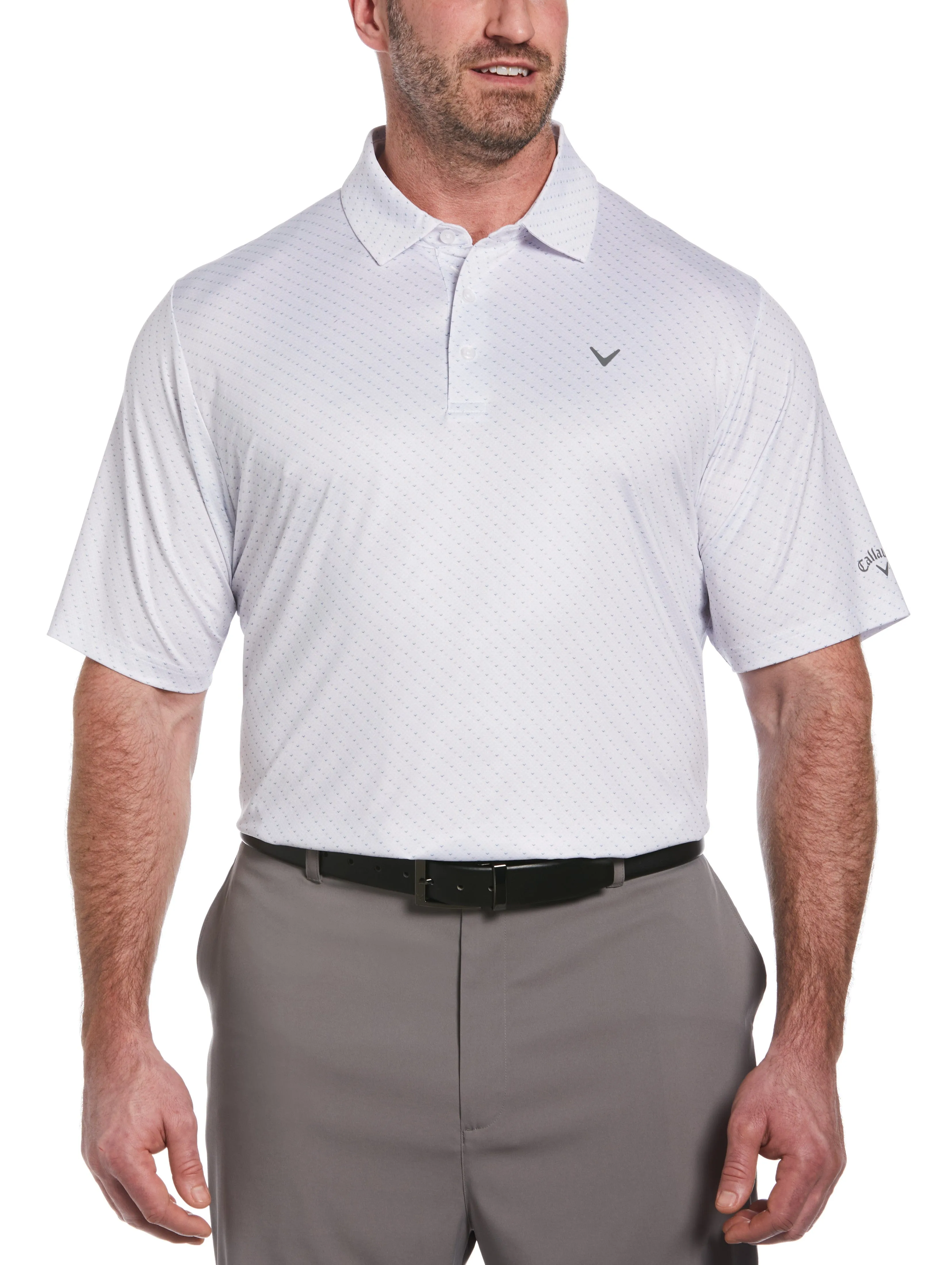 Big & Tall Allover Chevron Golf Polo