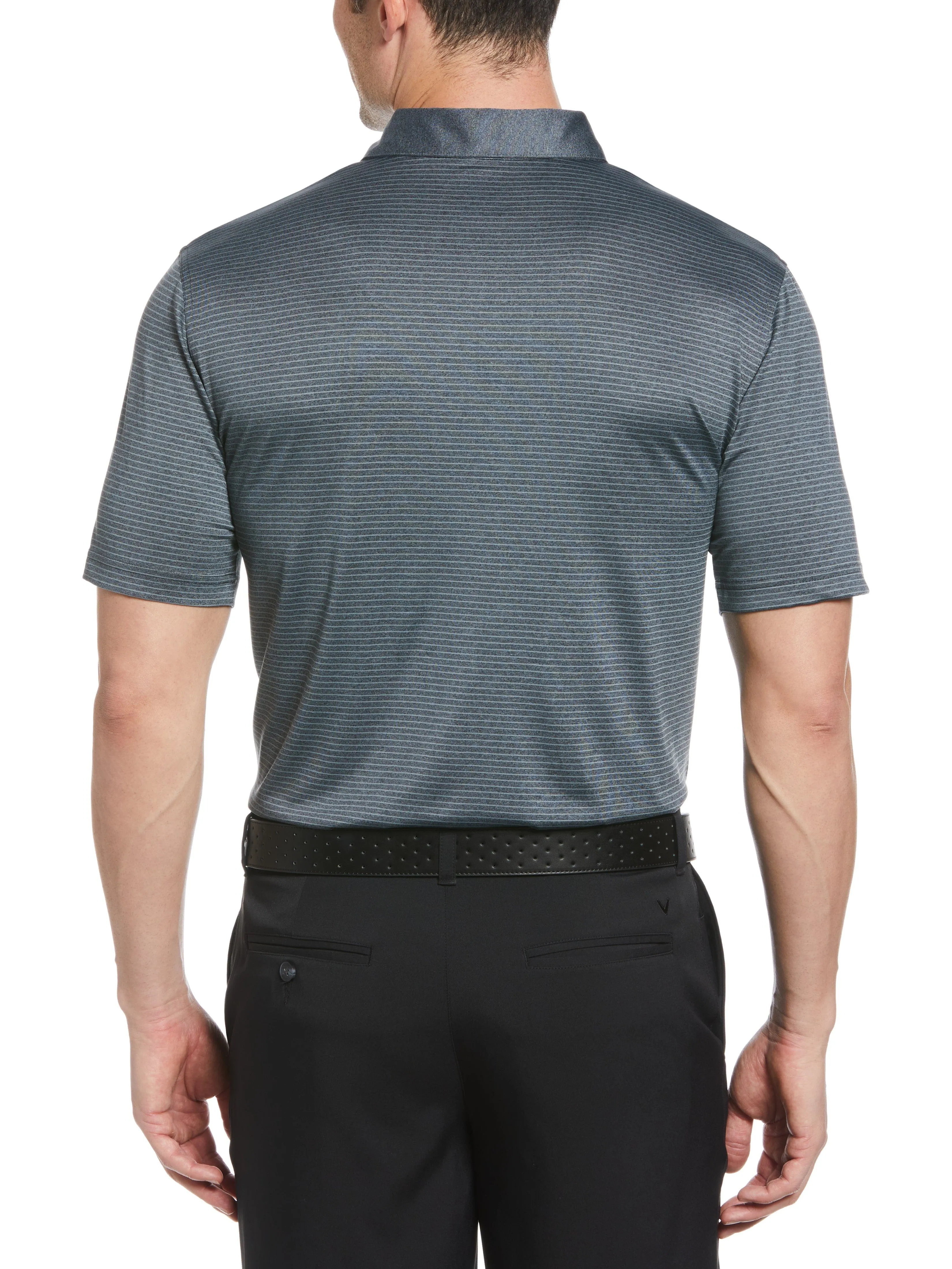 Big & Tall Heather Micro Stripe Golf Polo