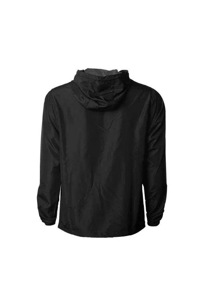 Black All Over Print Windbreaker for Men