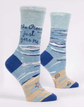 Blue Q - Ocean Just Gets Me W-Crew Socks