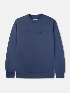 Butter Goods Embossed Logo Crewneck - Denim