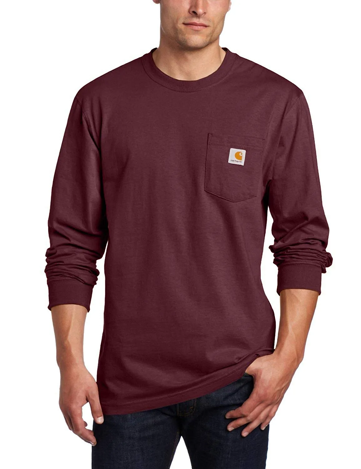 Carhartt Men's Workwear Midweight Jersey Pocket Long-Sleeve T-Shirt