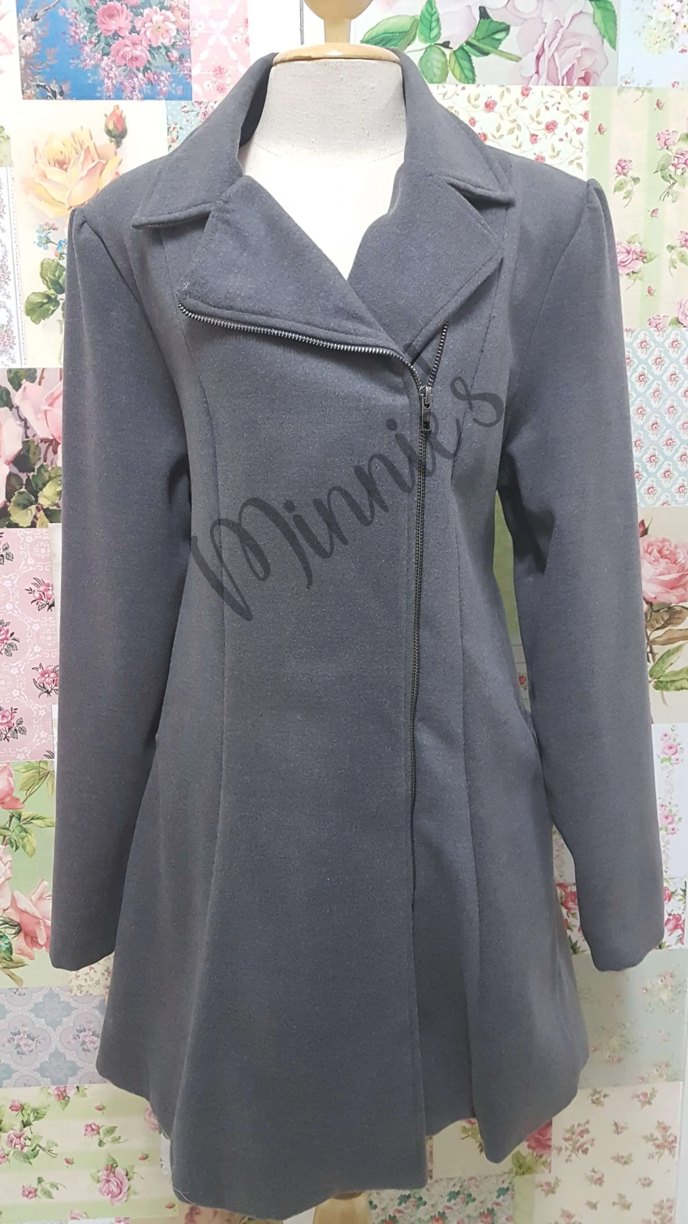 Charcoal Melton Jacket BU0218