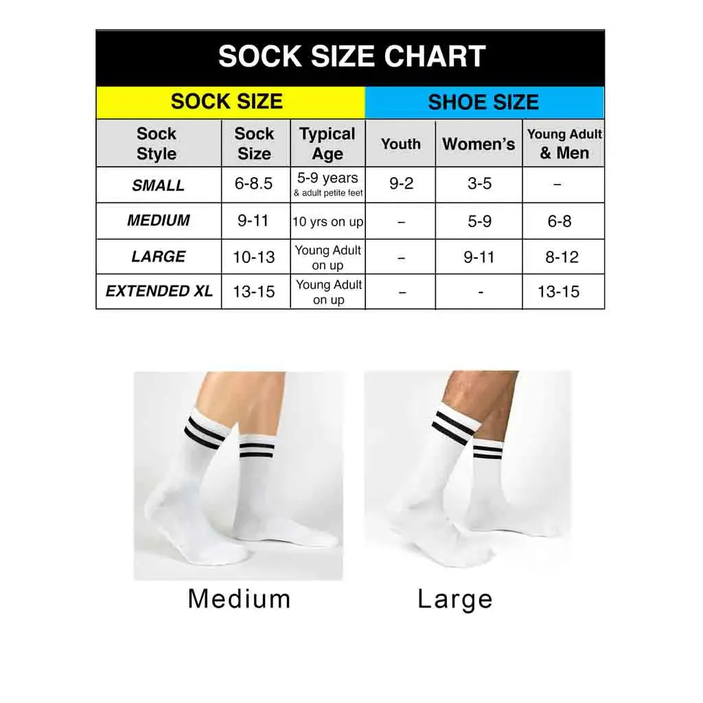 Design Your Own Striped Crew Socks - Large