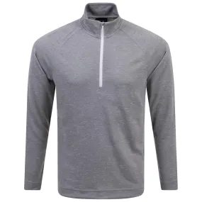 Dion Insula Quarter Zip Mid Layer Grey Melange - SS24