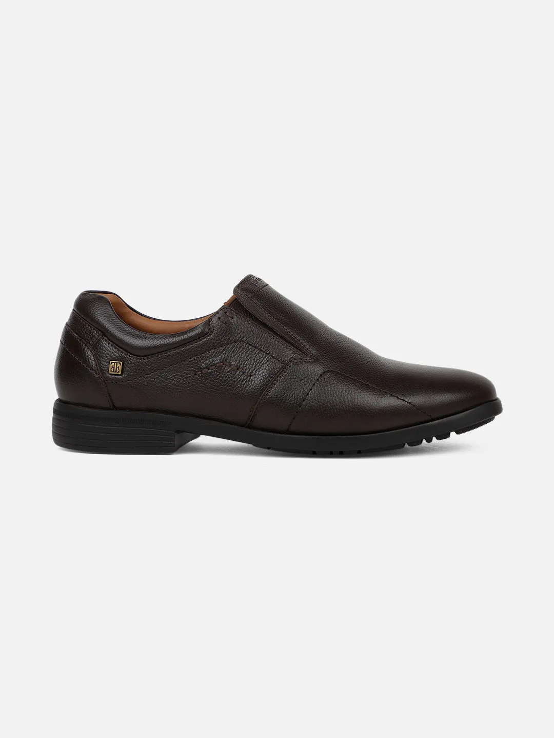 Ezok Men Leather Loafer Mocassins ( BROWN )