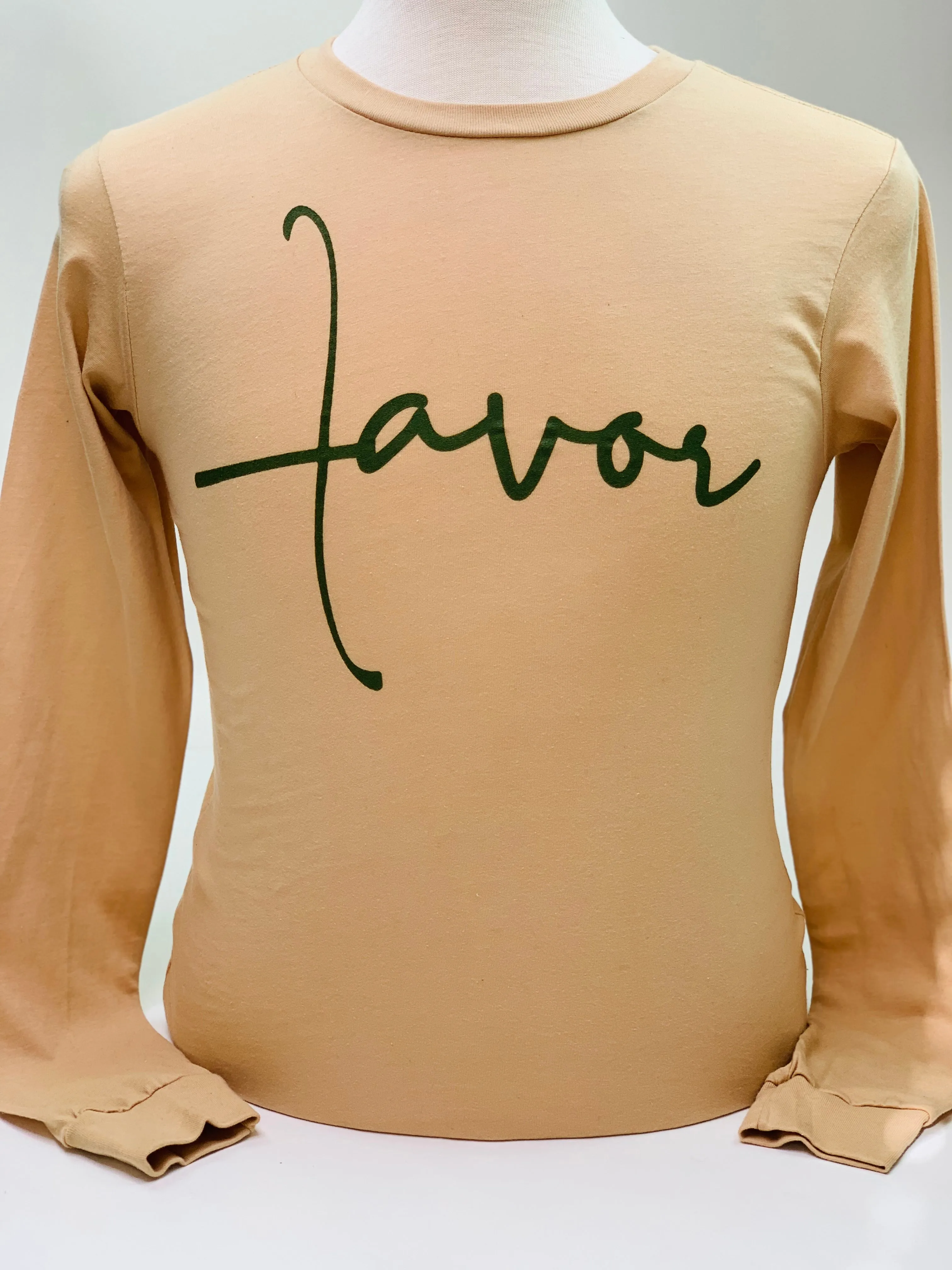 Favor Long-Sleeve Shirt Khaki & Green