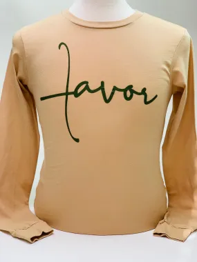 Favor Long-Sleeve Shirt Khaki & Green