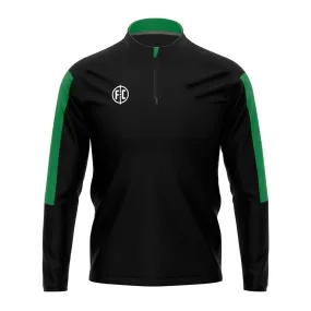 FC 1/4 Zip Microfleece - Black/Emerald