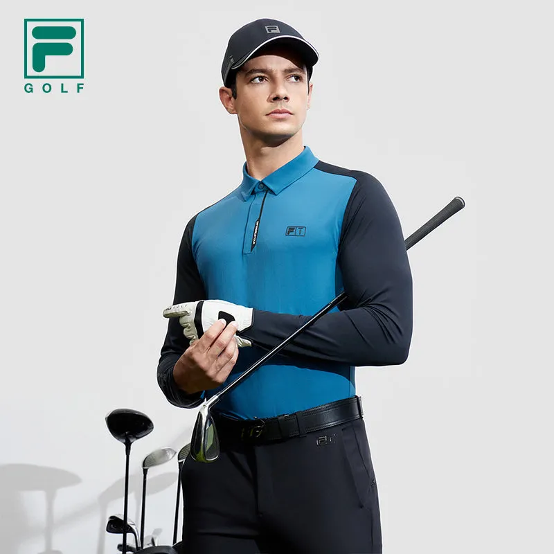 FILA CORE ATHLETICS GOLF Mens Long Sleeve Polo in Green