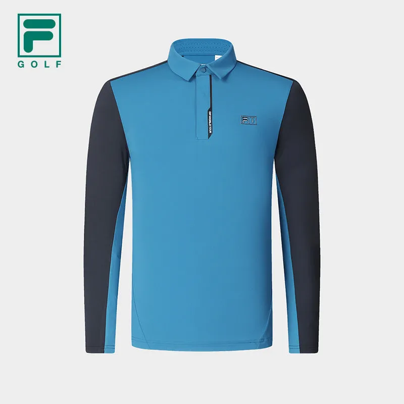 FILA CORE ATHLETICS GOLF Mens Long Sleeve Polo in Green