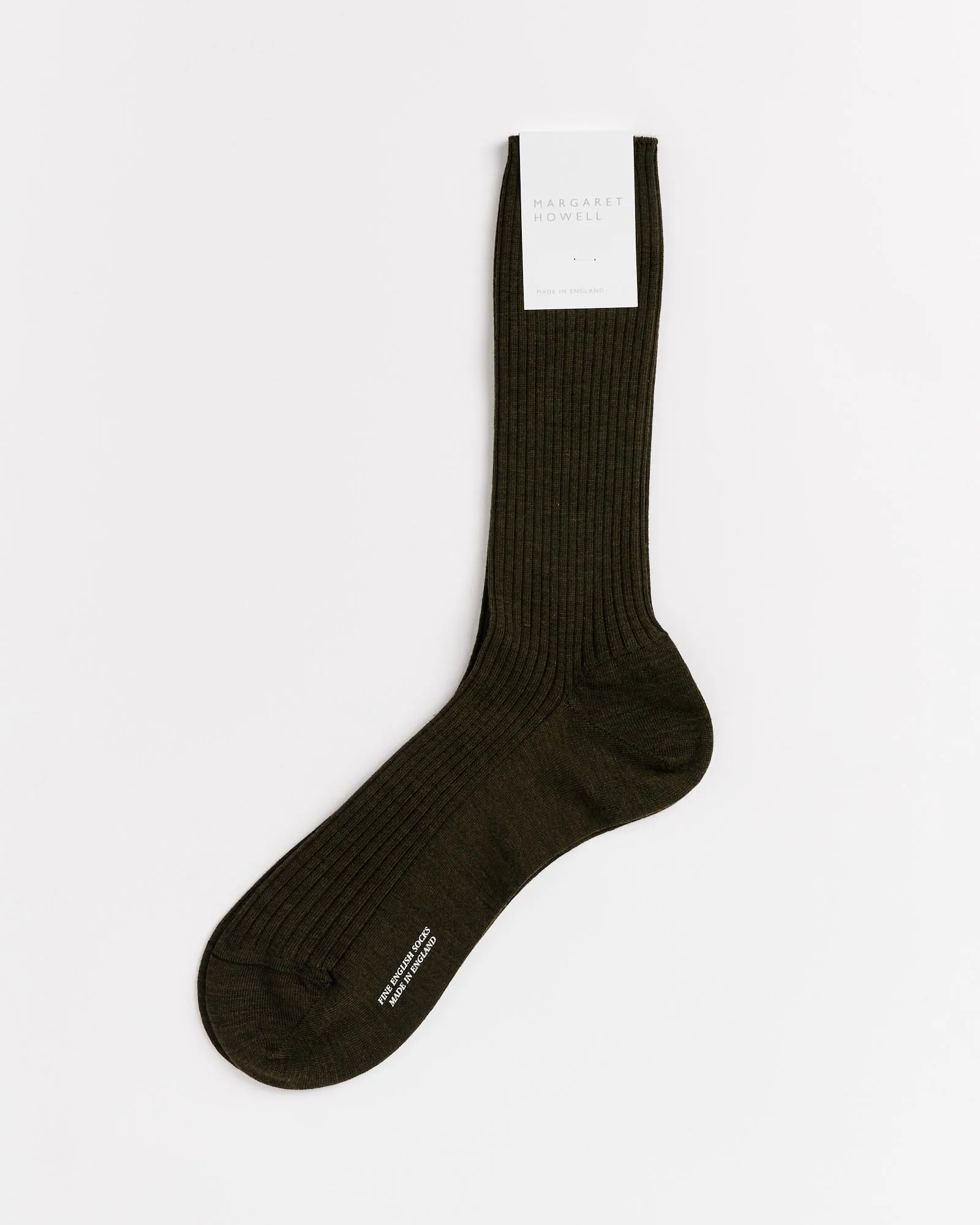 Full Rib Socks in Dark Olive