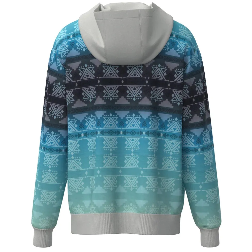 'Hooey' Men's Mesa Pattern Hoody - Blue / Teal