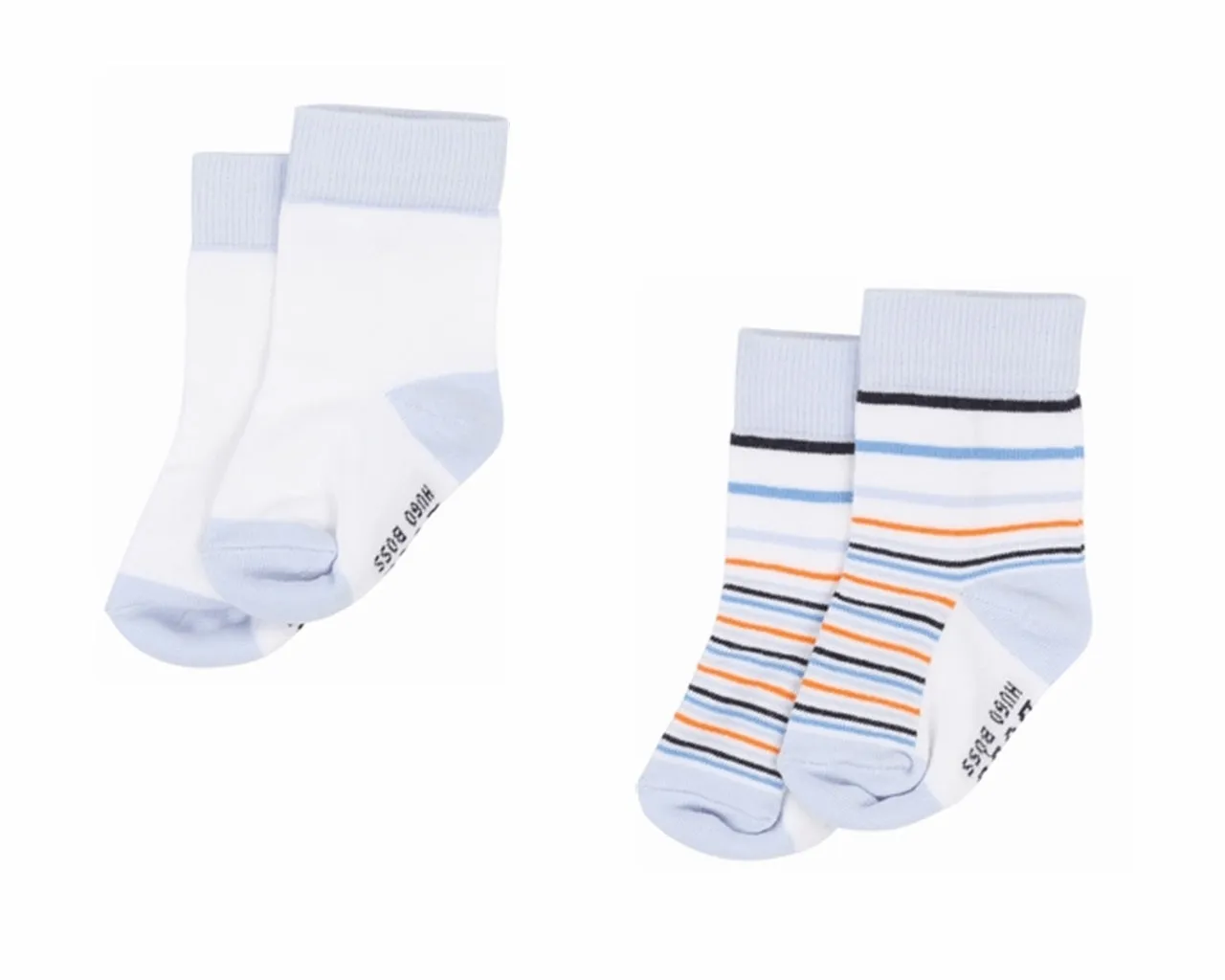 Hugo Boss Baby's J90135 V11 Two Pair Socks Pack Blue White