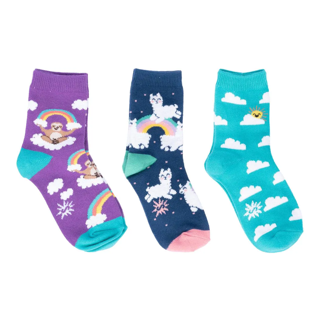 Junior Sloth Dreams Crew Socks 3-Pack