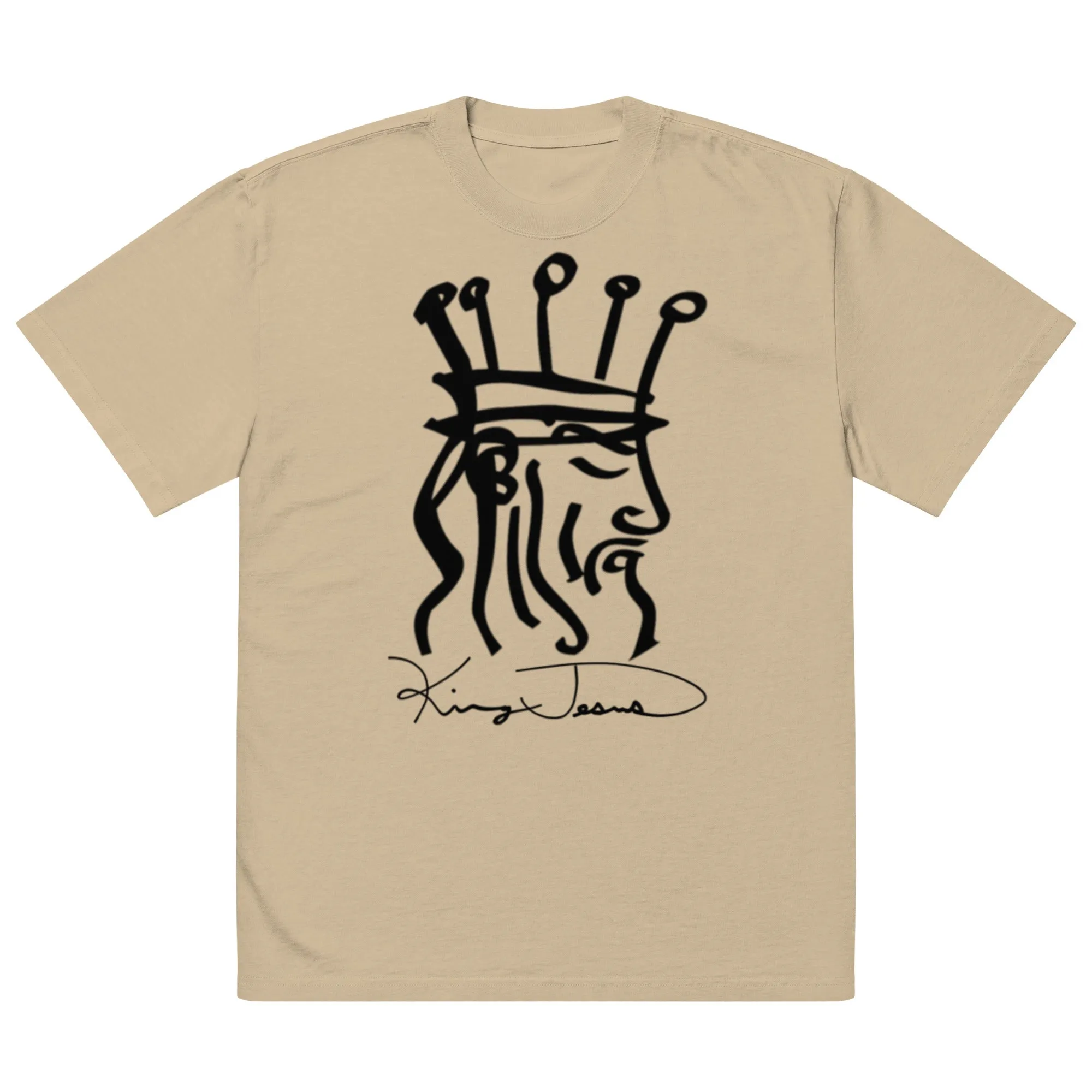 King Jesus Oversized faded t-shirt