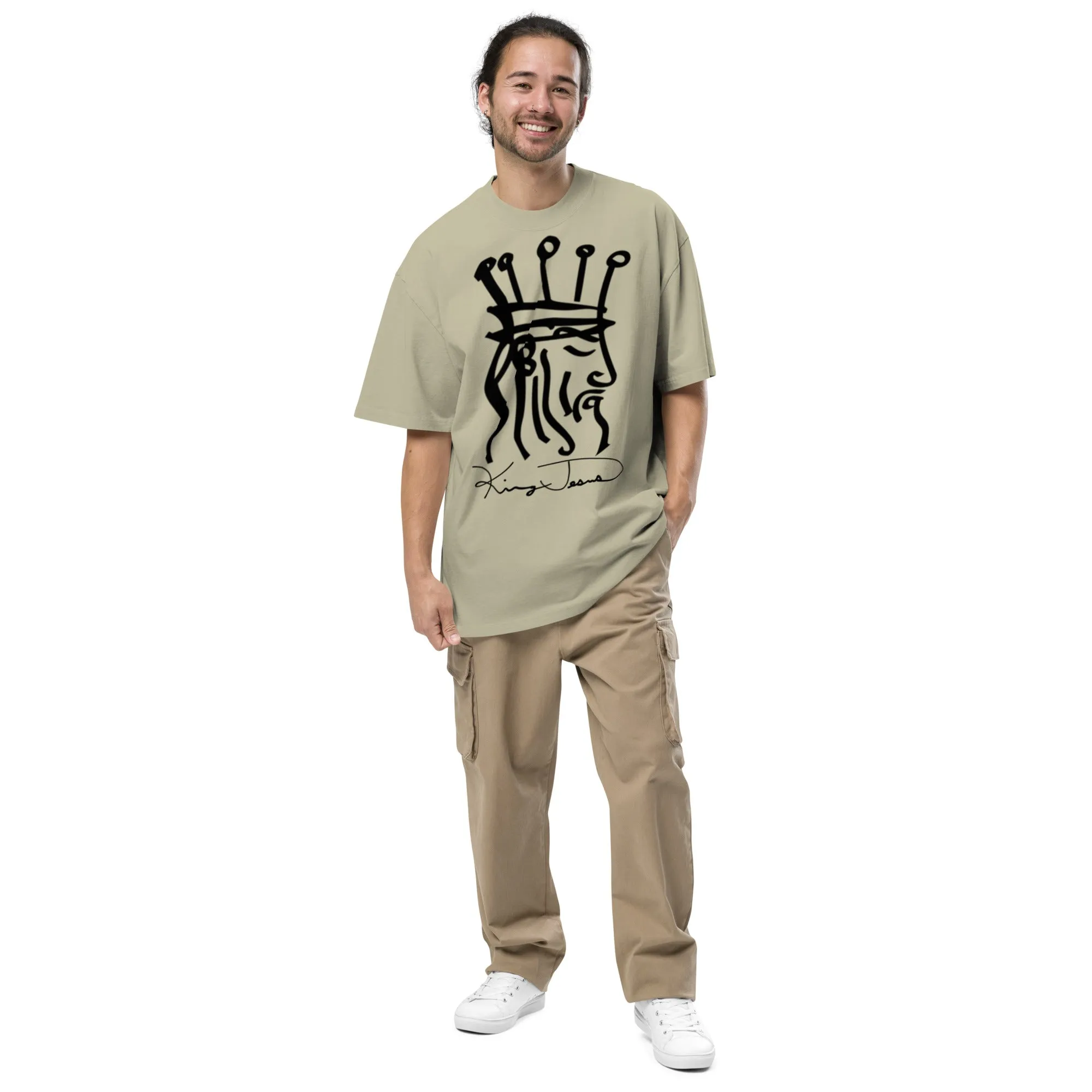 King Jesus Oversized faded t-shirt