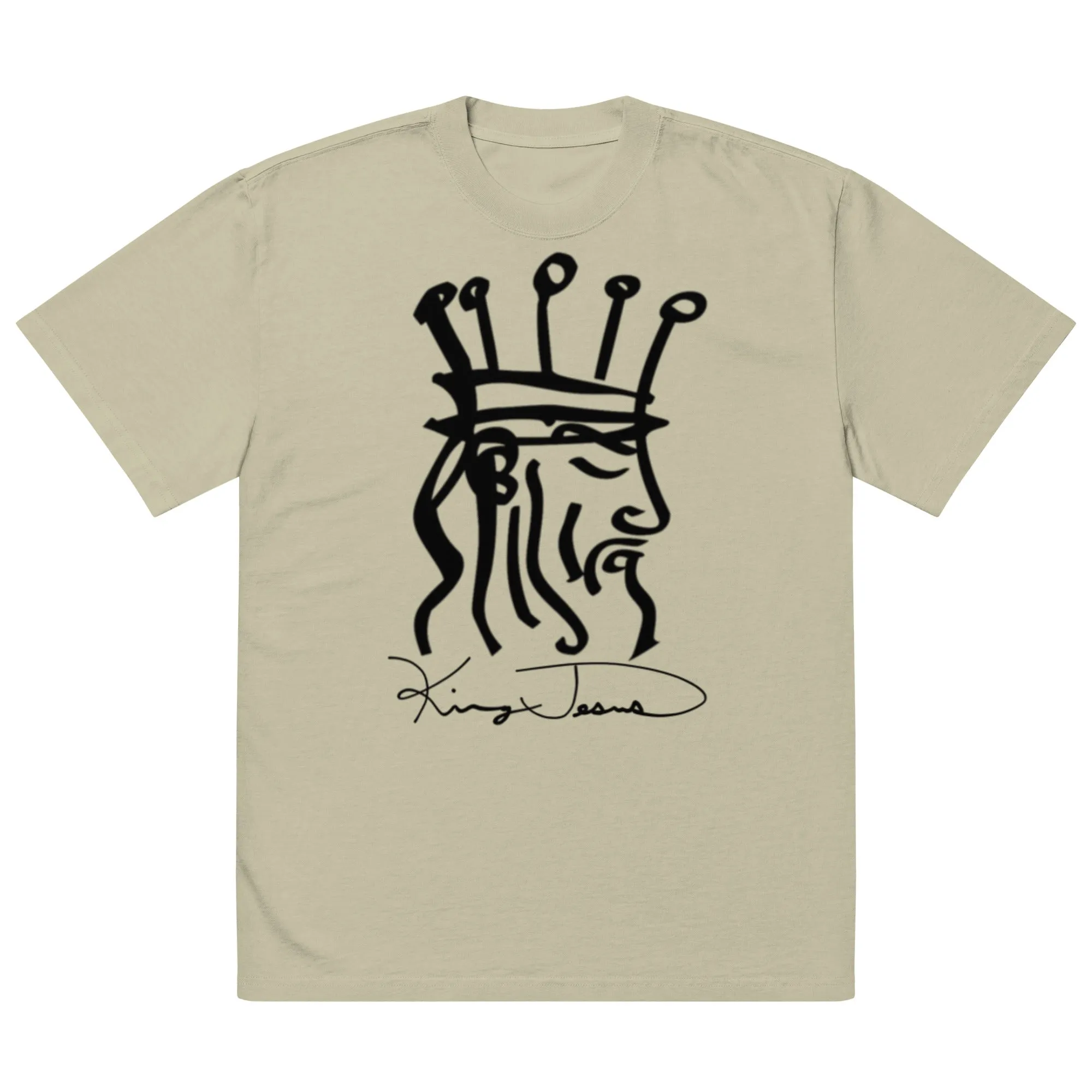 King Jesus Oversized faded t-shirt