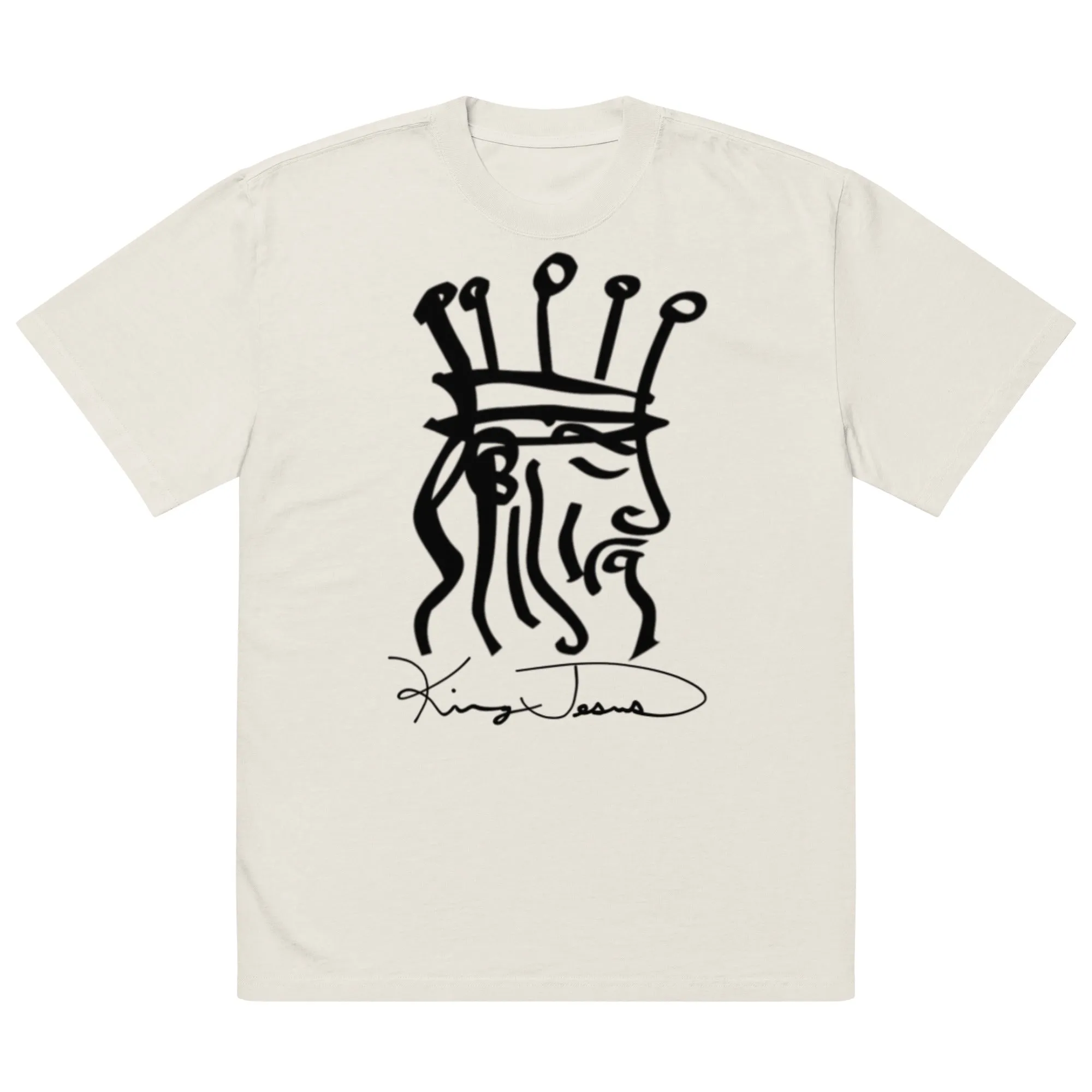 King Jesus Oversized faded t-shirt