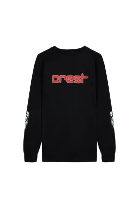 Logo Print Long Sleeves T-Shirt | Black