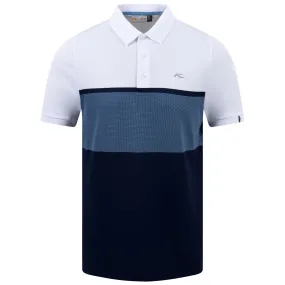 Luan Colour Block Polo White/Atlanta Blue - SS23