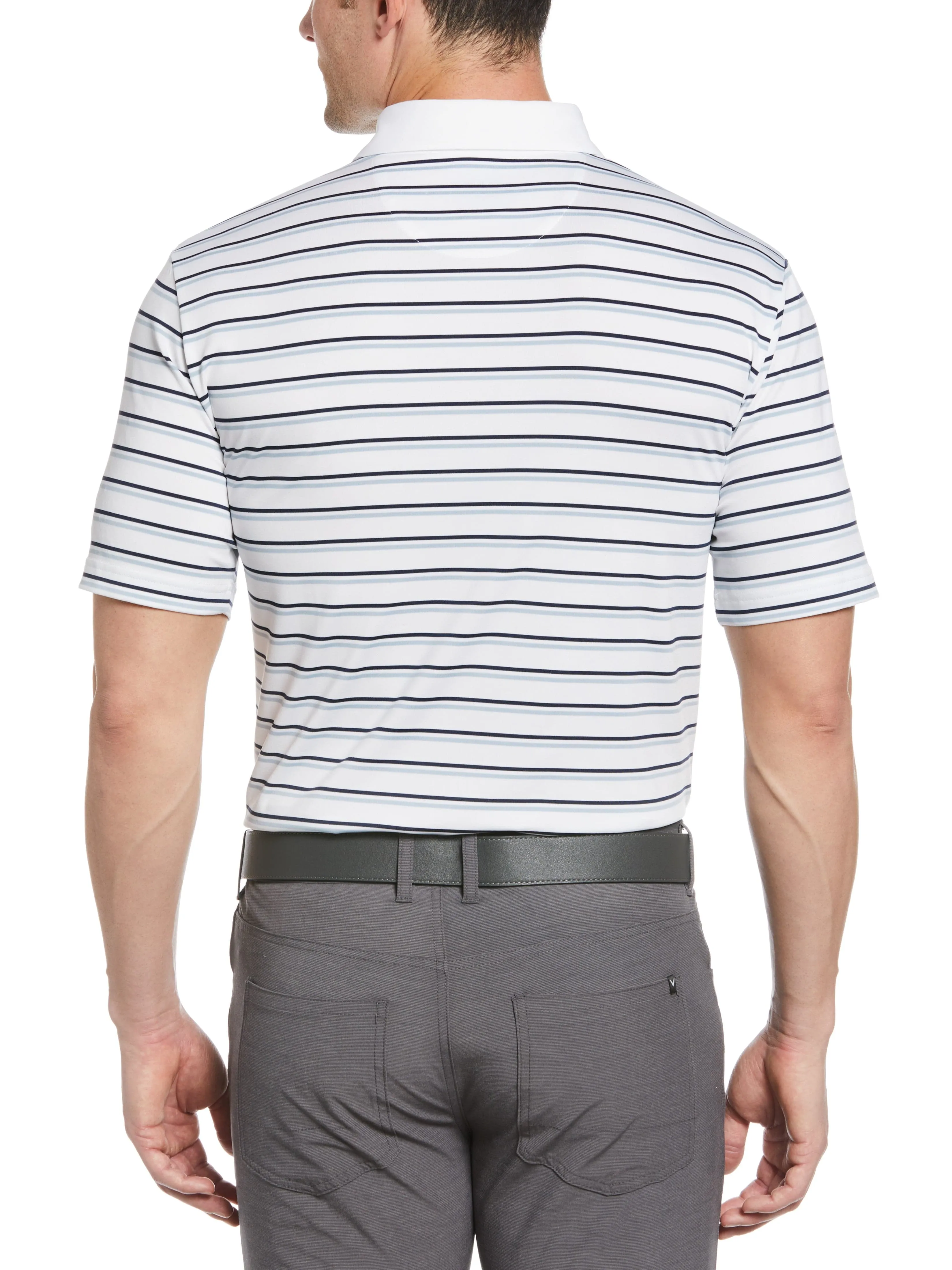 Mens Feeder Stripe Golf Polo