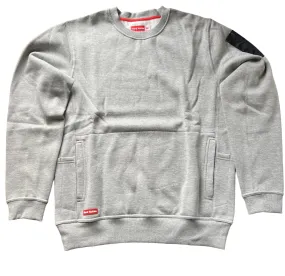 Mens Hard Yakka Fleece Crew Jumper Grey Marle