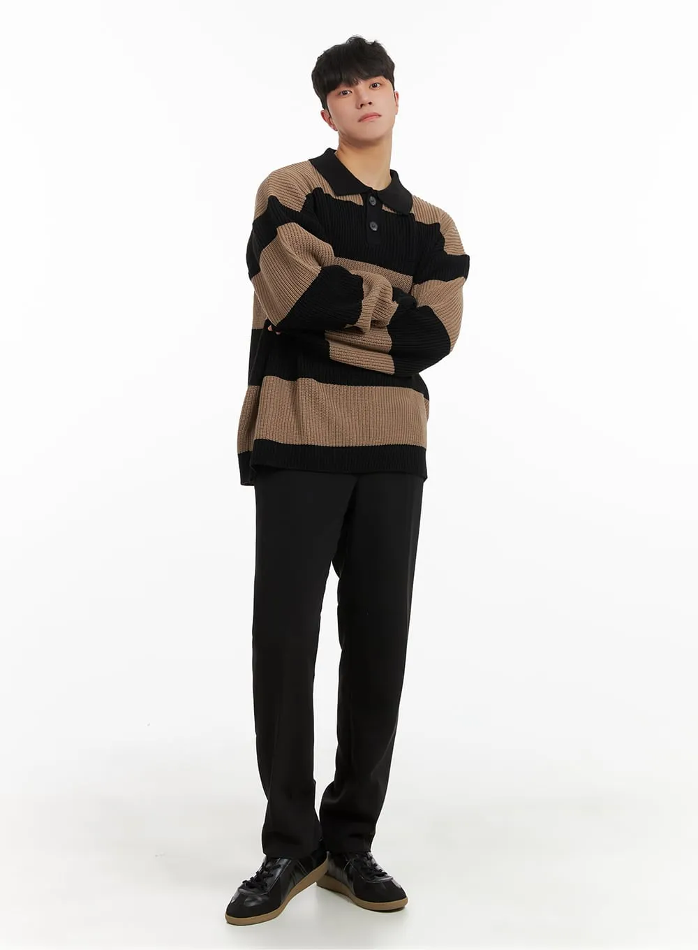 Men's Polo Knit Sweater IA402