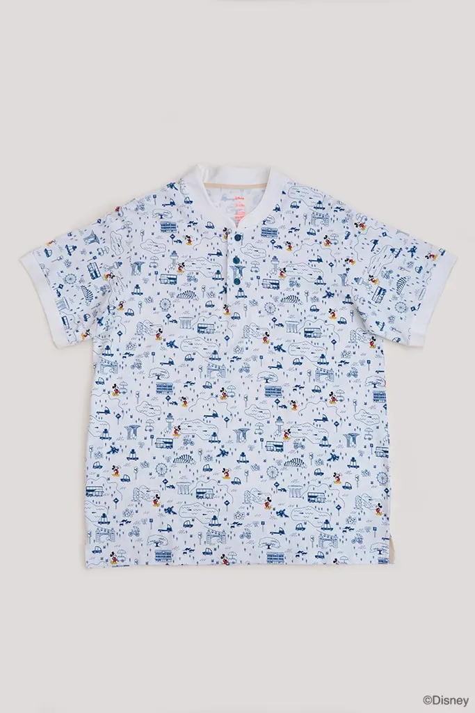 Men's Polo Tee - Blue Road Trip Mickey