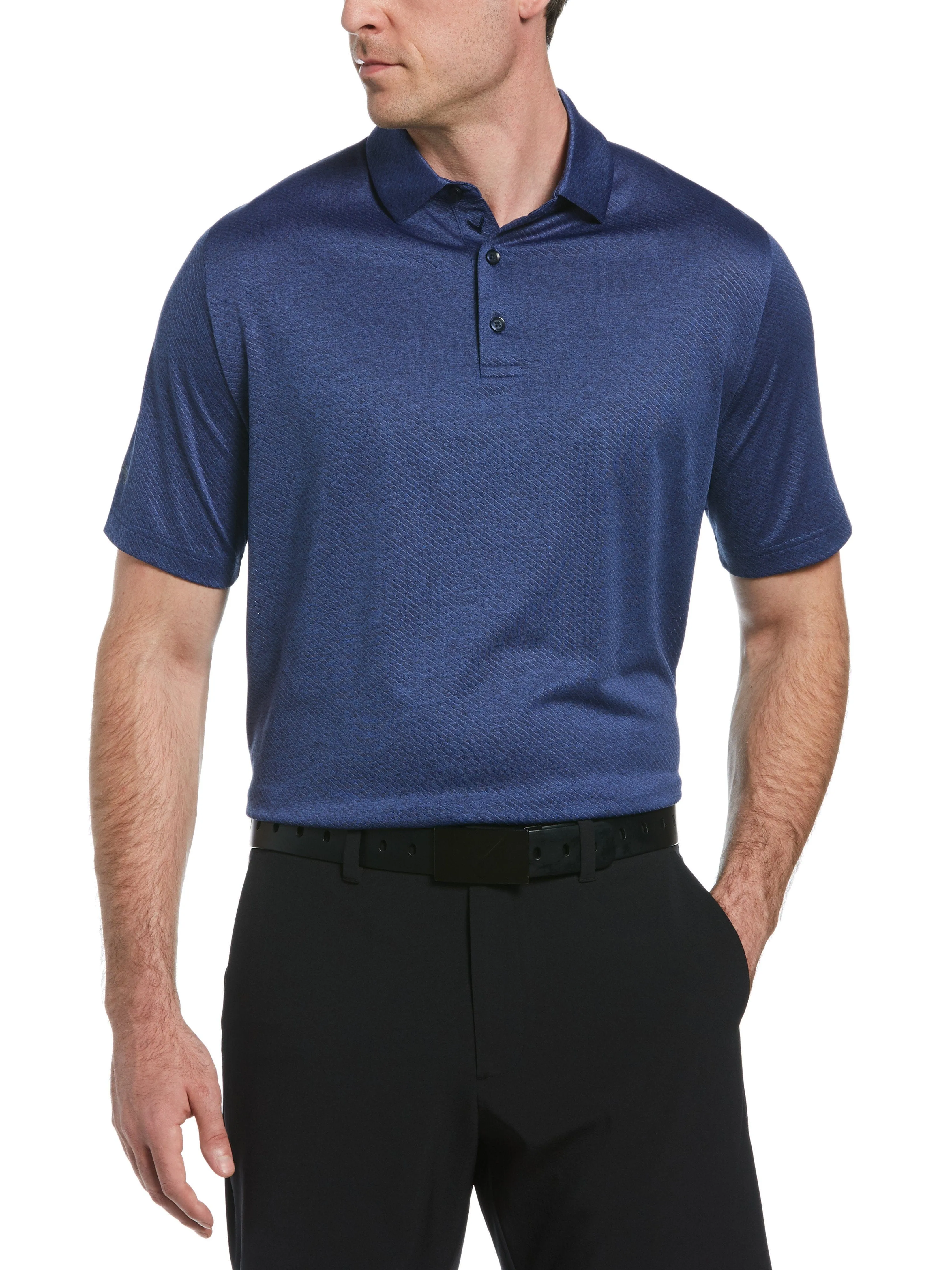 Mens Swing Tech Ventilated Heather Jacquard Polo