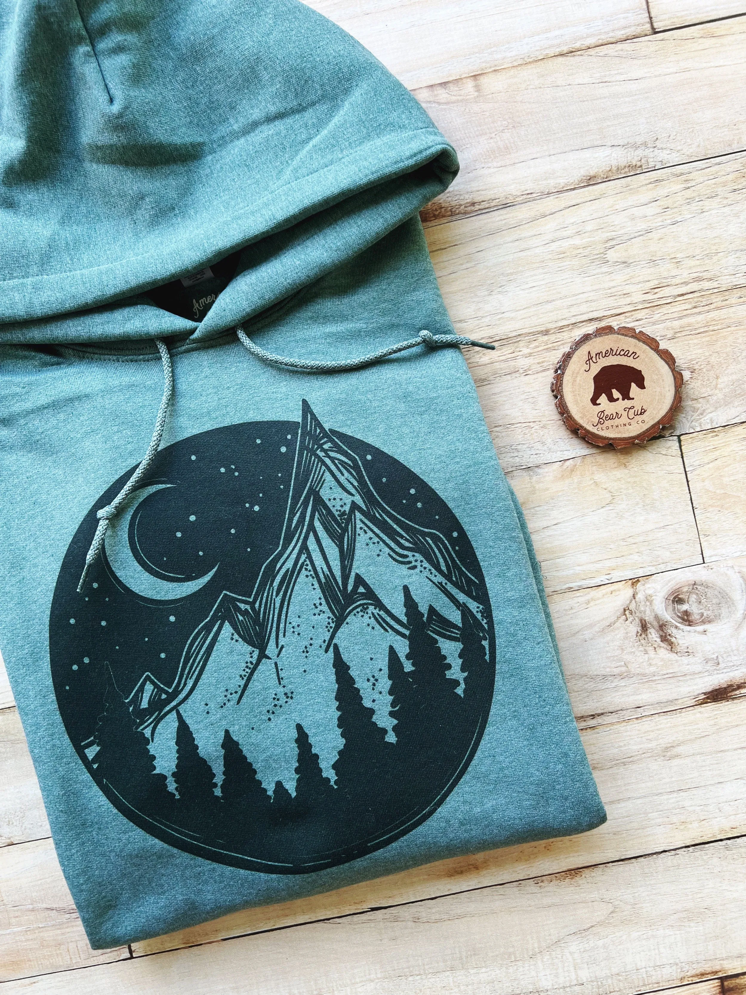 Mountain Night Adult Hoodies