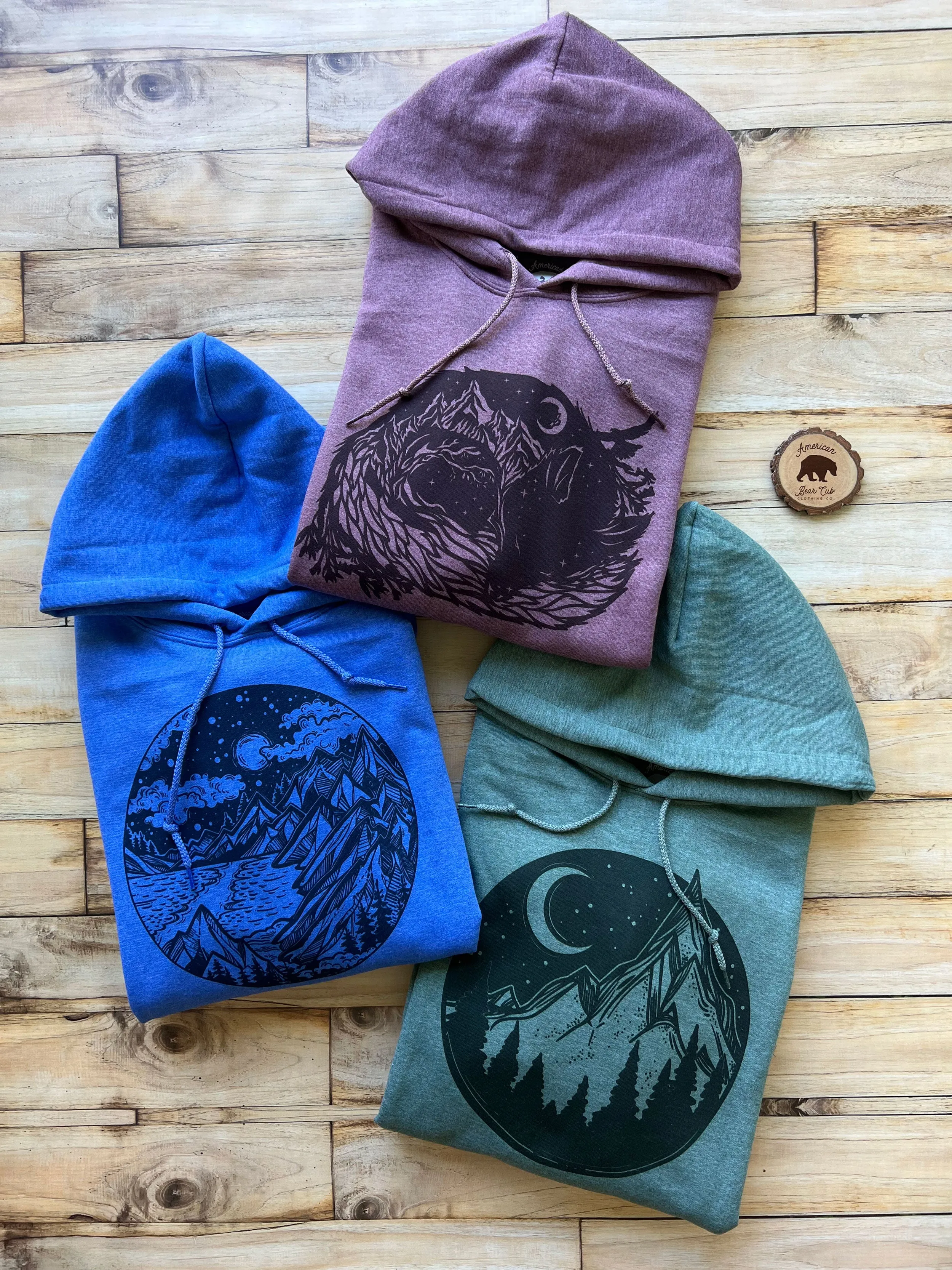 Mountain Night Adult Hoodies