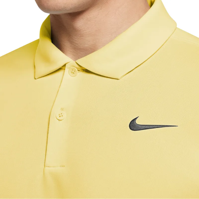 Nike Court Dri-Fit Men Tennis Polo - Soft Yellow/Black