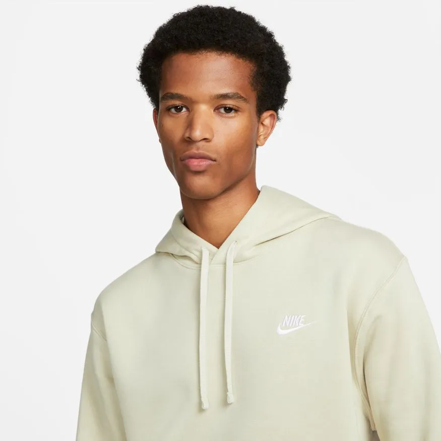 NIKE MEN'S SPORTSWEAR CLUB FLEECE PULLOVER BEIGE HOODIE