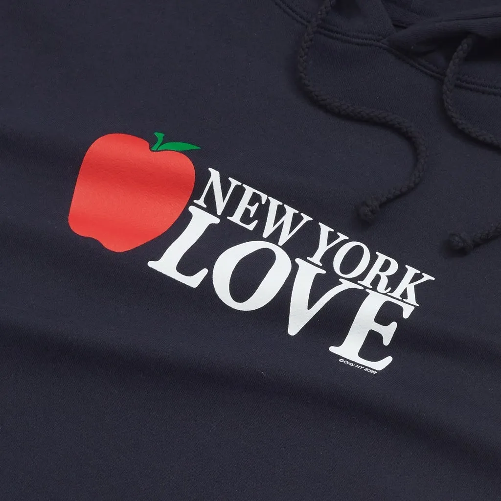 Only NY Big Apple Love Hoodie Navy