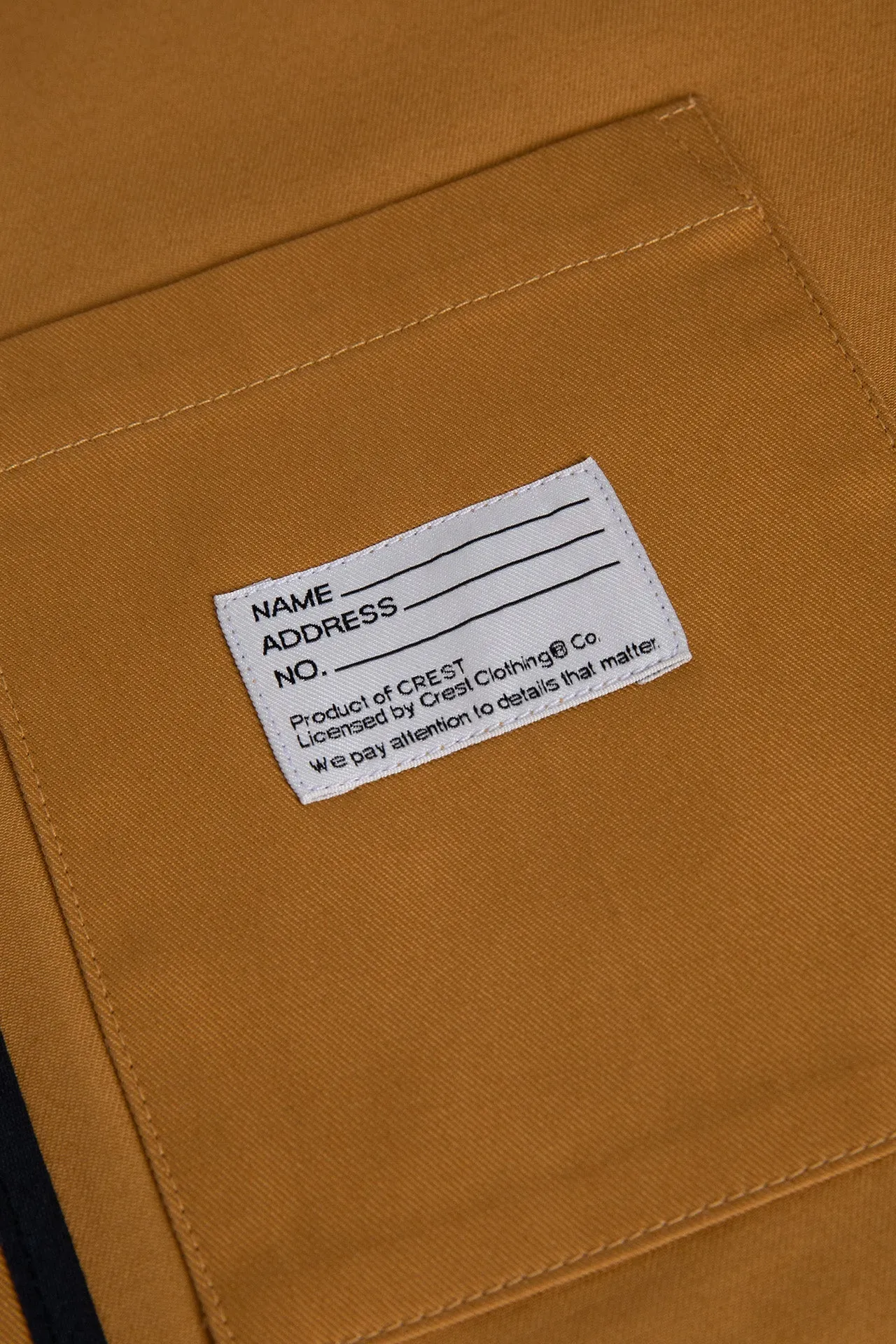 Patch Lightweight Men's Jacket | Mustard Yellow