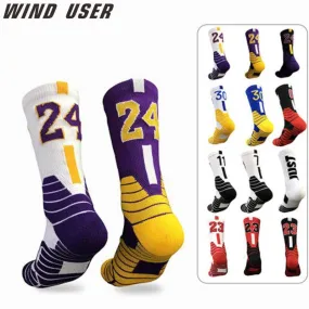 Professional Super Star Basketball Socks Elite Thick Sports Socks Non-slip Durable