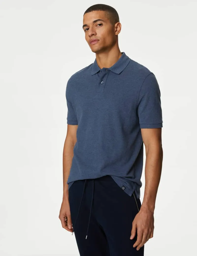 Pure Cotton Pique Polo Shirt