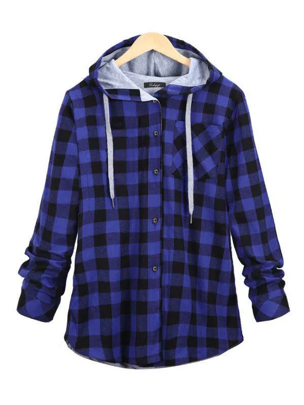 WealFeel Plaid to the Bone Button-Up Hooded Outerwear