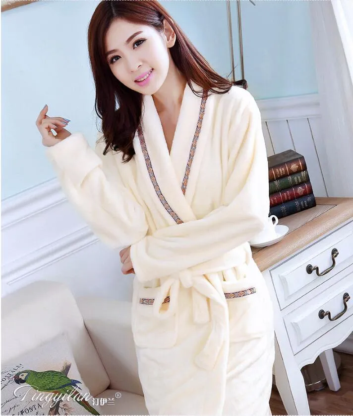 Winter Warm Bath Robe Male Nightgown Nighties Casual Clothing