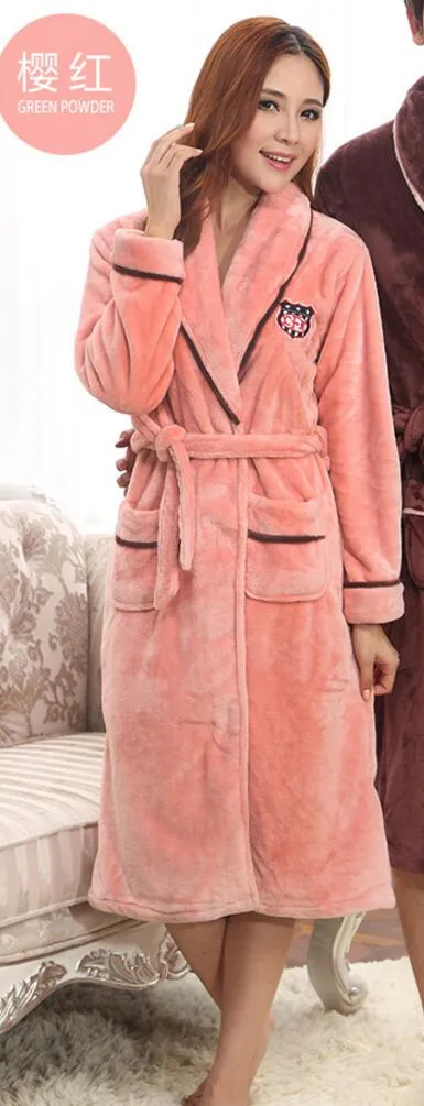 Winter Warm Bath Robe Male Nightgown Nighties Casual Clothing