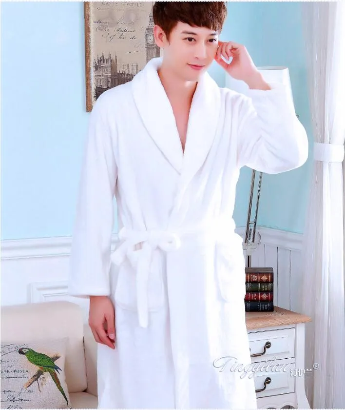 Winter Warm Bath Robe Male Nightgown Nighties Casual Clothing