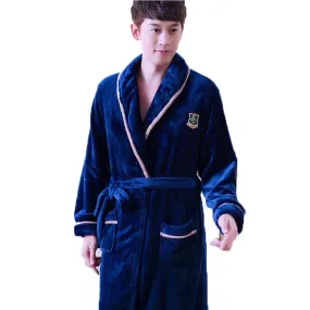 Winter Warm Bath Robe Male Nightgown Nighties Casual Clothing